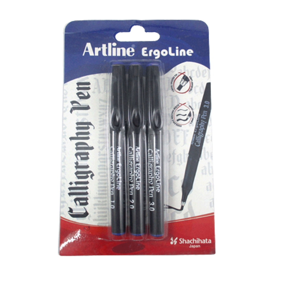 Artline Calligraphy Pen 3 nos Blue Color - 1.0 2.0 3.0 tips Model No: 18052