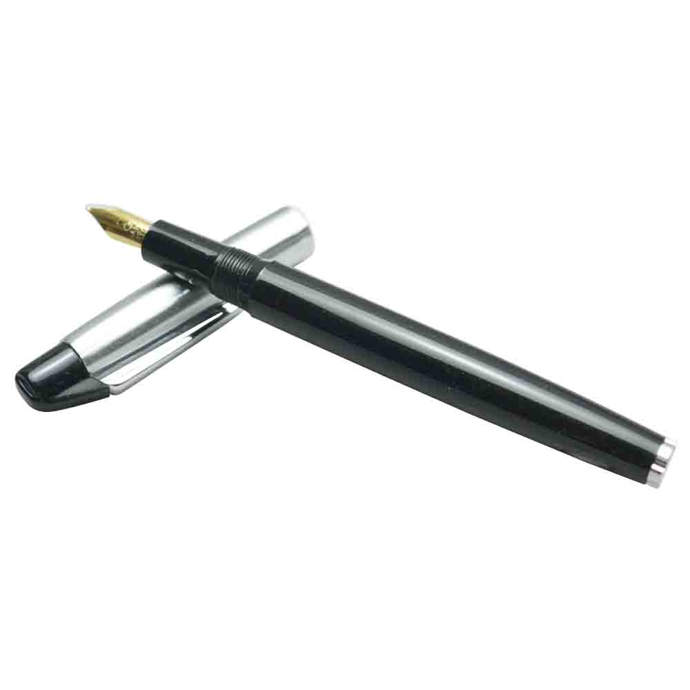 Gama No 10 Black Body Steel Cap Eye Dropper Fountain Pen Model Review SKU 18229