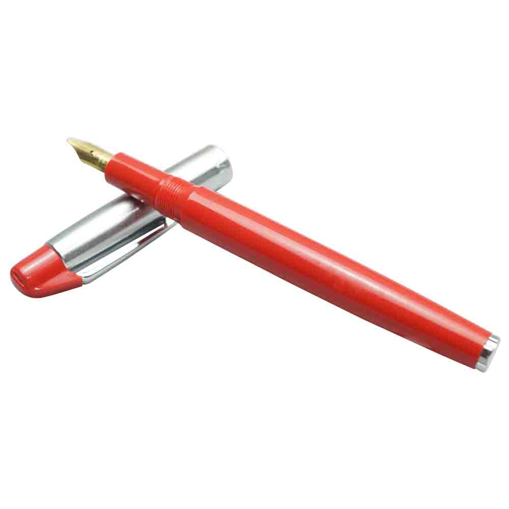 Gama No 10 Red Body Steel Cap Eye Dropper Fountain Pen Model Review SKU 18230