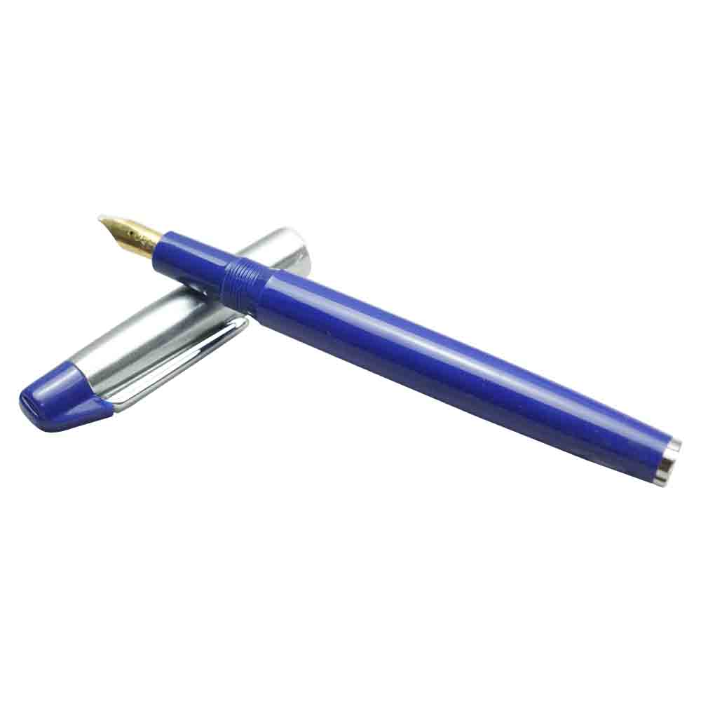 Gama No 10 Blue Body Steel Cap Eye Dropper Fountain Pen Model Review SKU 18232