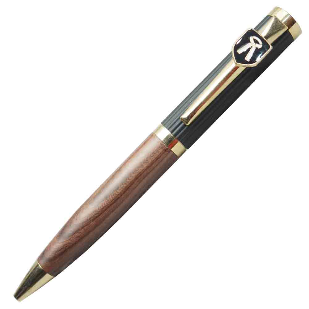 Penhouse.in Advocate Clip Brown Body Black Cap Twist Ball Pen Model : 18290