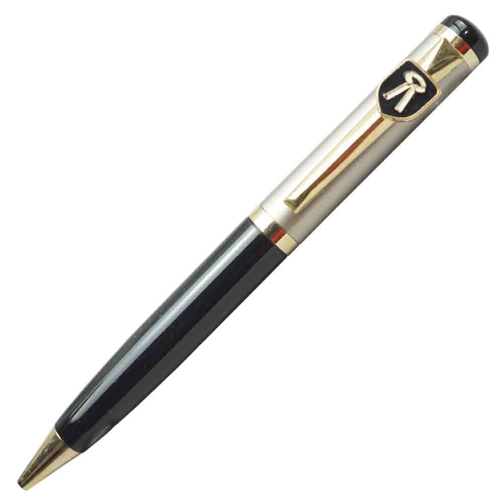 Penhouse.in Advocate Clip Black Body Grey Cap Twist Ball Pen Model : 18293