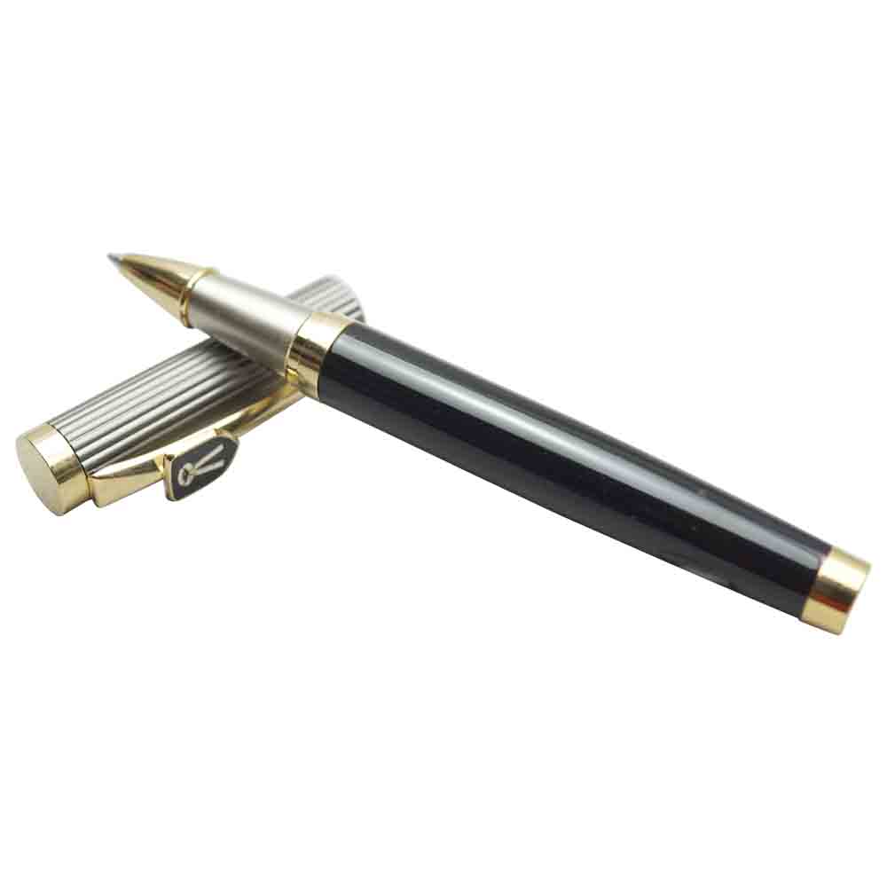 Penhouse.in Advocate Clip Black body and Silver Cap Roller Ball Pen Model: 18296