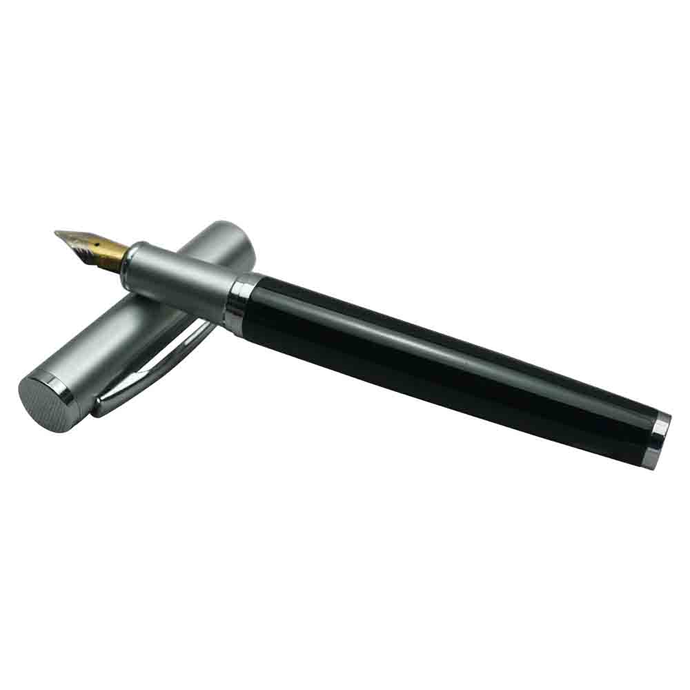 Submarine 915 Black Body Silver Cap Fountain Pen Model 18388