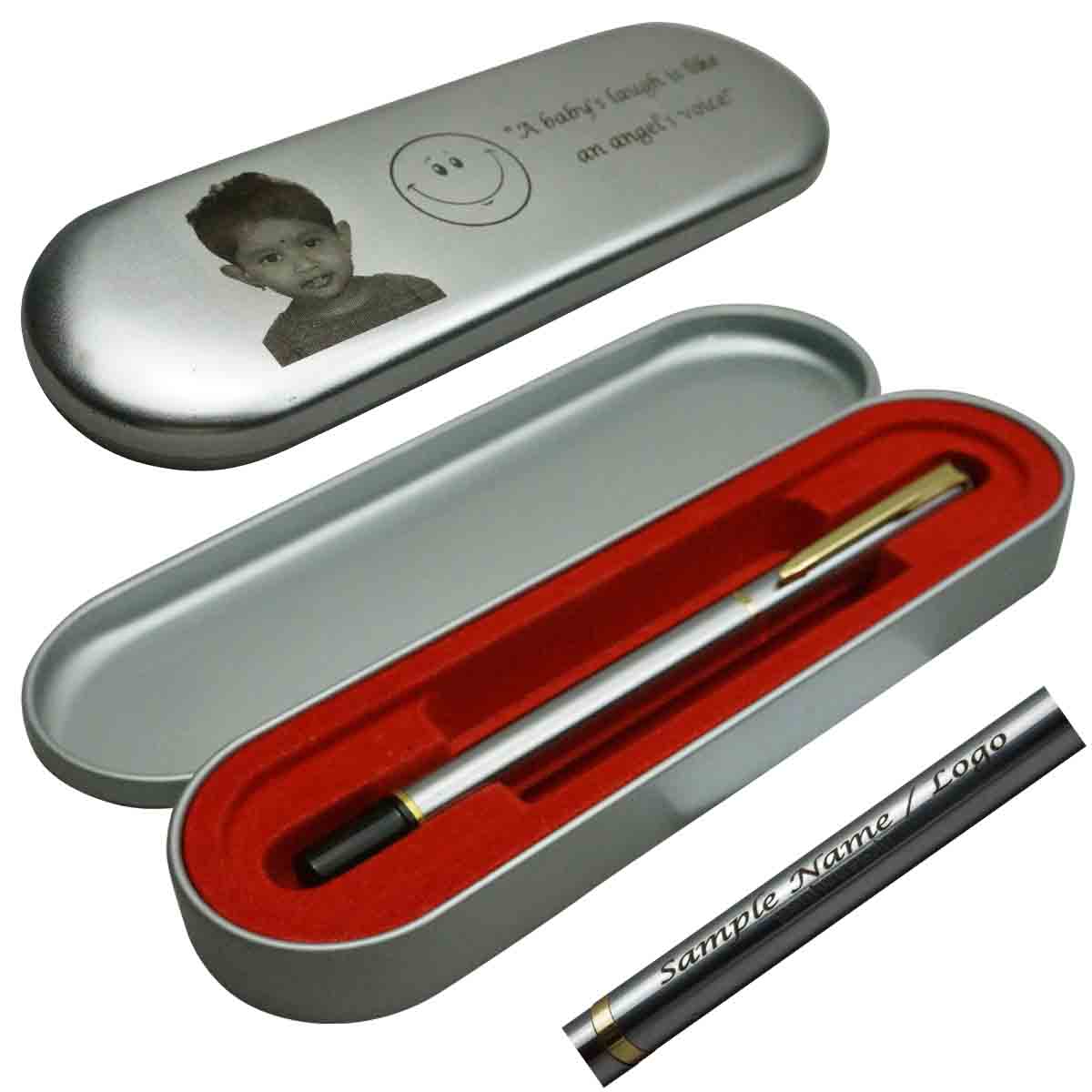 penhouse_M9S - Silver Roller Ball Pen with customization Model 18594