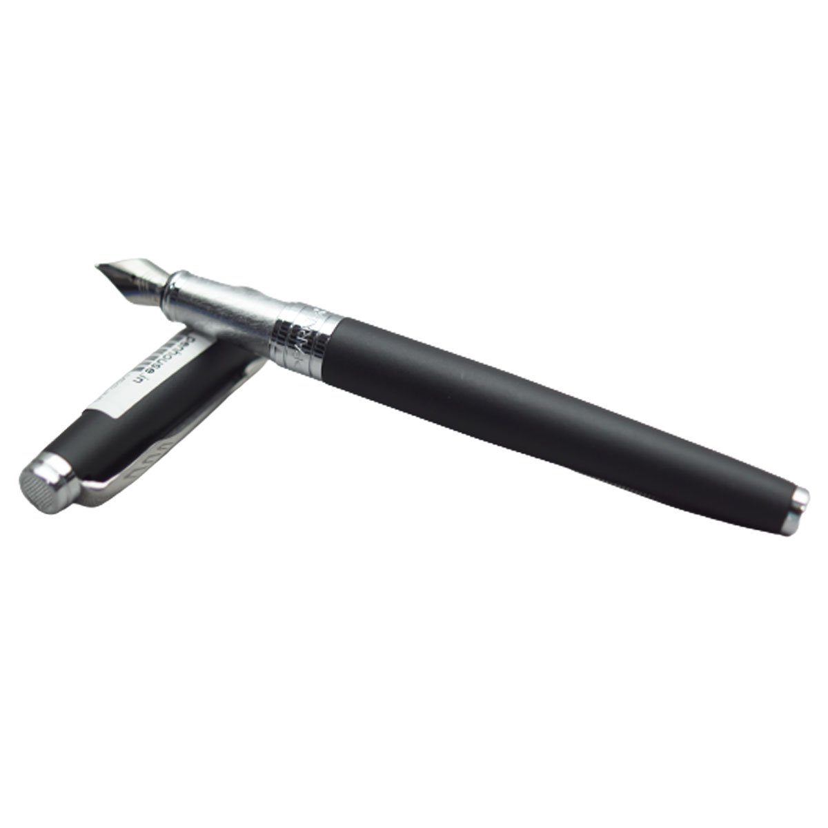 Parker Aster Matte Black  With Silver Trim Medium Nib  Fountain Pen SKU 19829