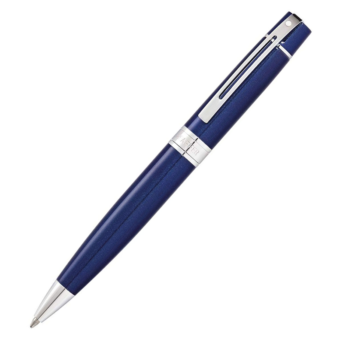 SHEAFFER 300 Glossy Blue Lacquer With Chrome Ballpoint In Luxury Gift Box Model 18936
