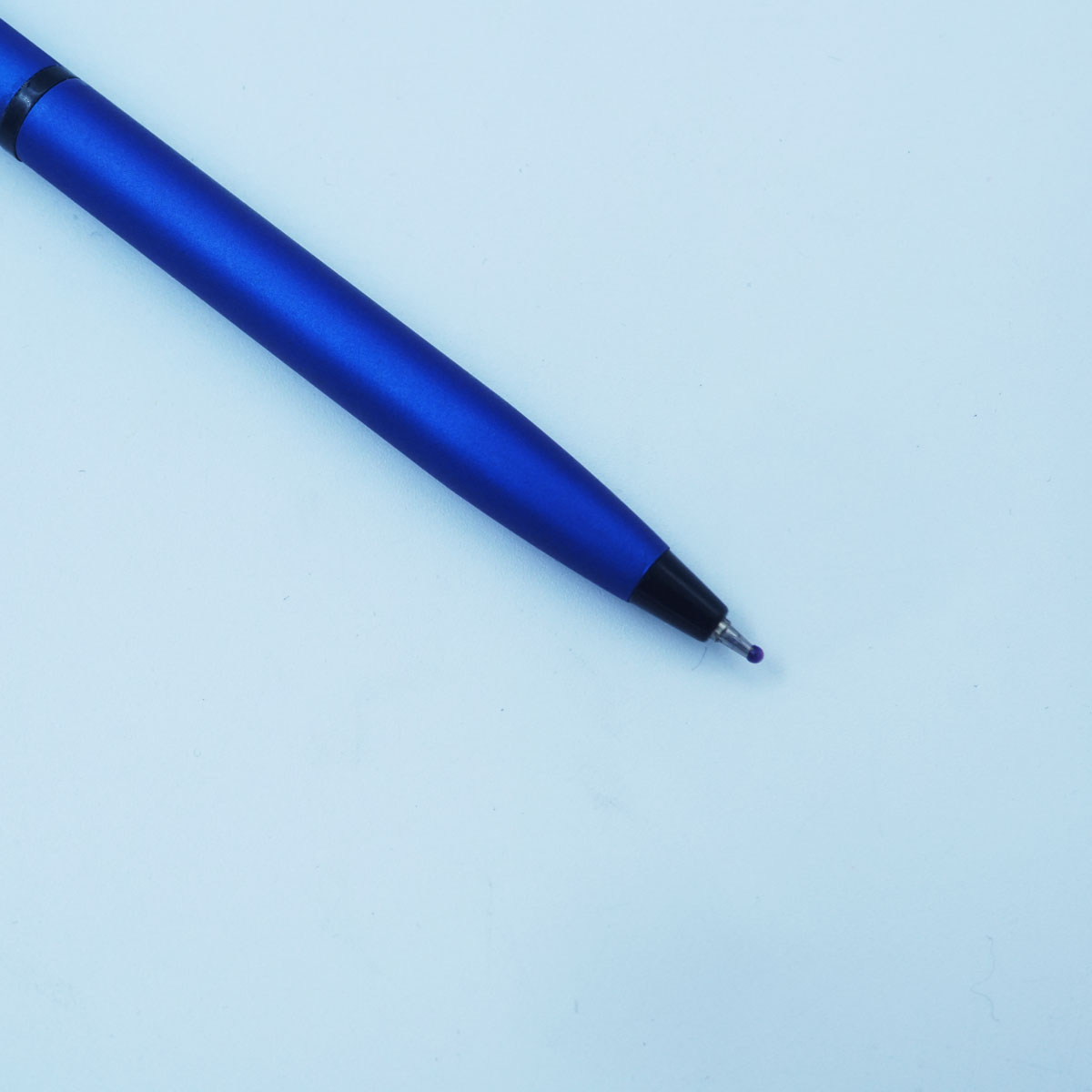 Unomax Enigma Full Metal Pen With Premium Matt Color Body With Beautiful Designer Clip Blue Color Smooth Twist Mechanism 0.7mm Tip Fine Nib Ball Pen SKU 26096