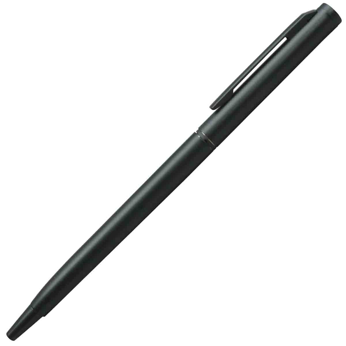 penhouse.in Slim Black Body and Cap Twist type Ball Pen SKU 19166