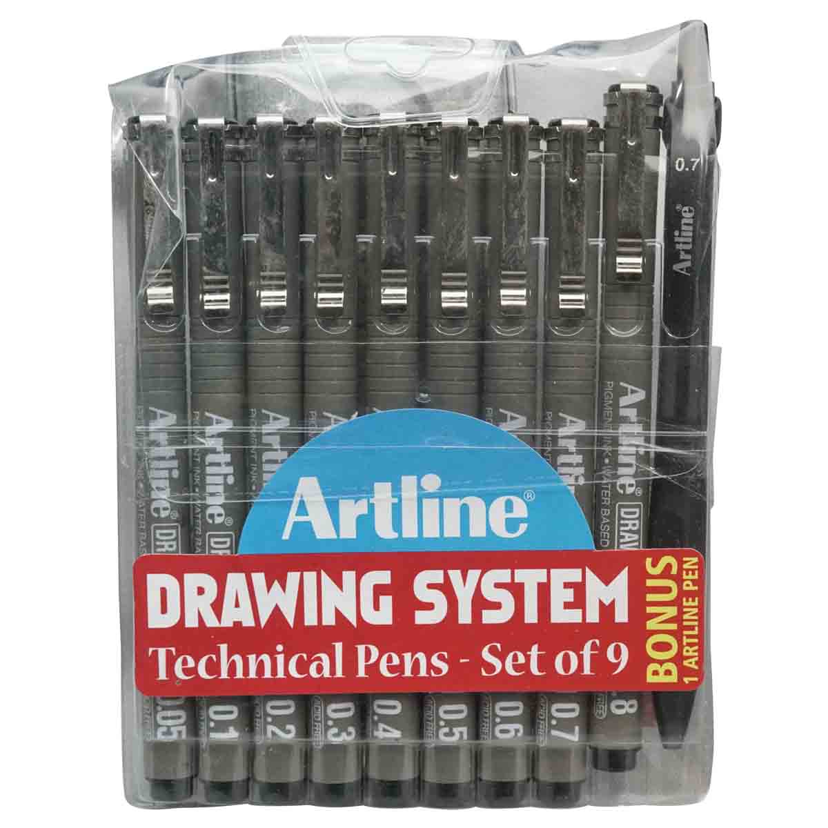 Artline Technical Pens Set of 9 SKU 19372