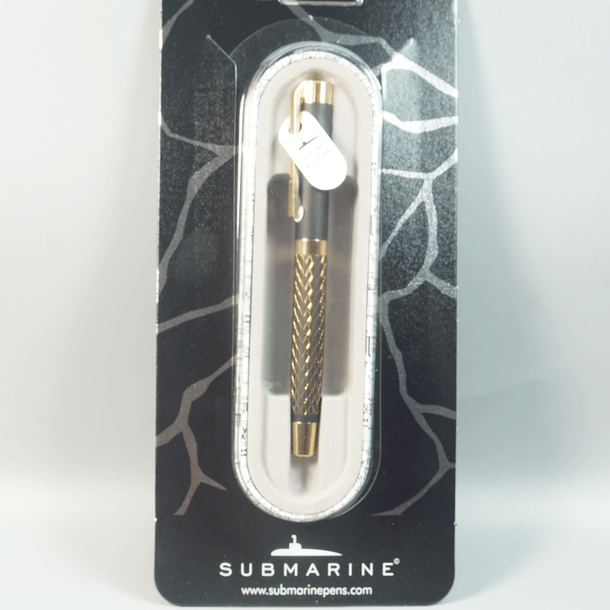 Submarine 1071 Black Body and Gold Designed Body And Gold Clip Roller Ball Pen SKU 19425