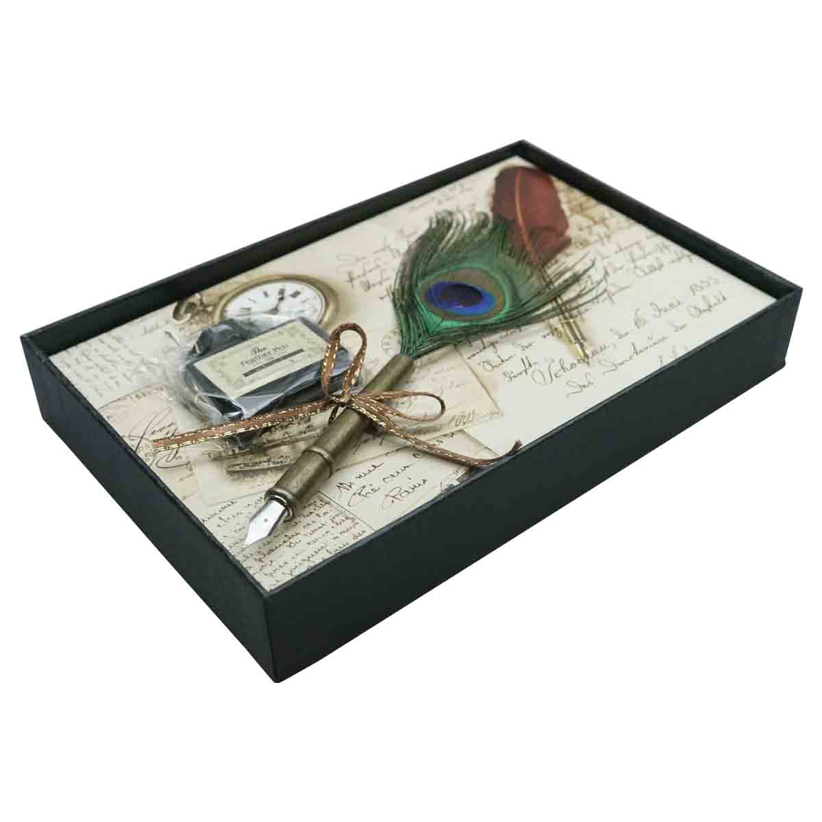 penhouse.in Feather Dip Pen with 30ml Ink Bottle SKU 19445