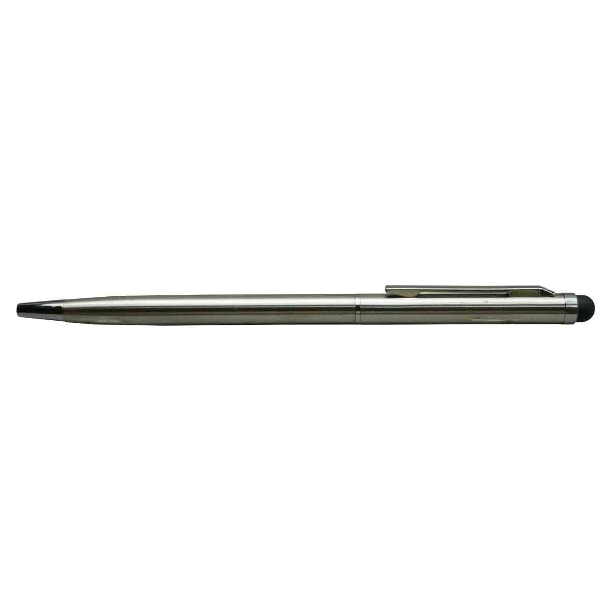 penhouse.in M01SS Silver Color Body and Cap Twist Ball Pen with personalized name SKU 19486