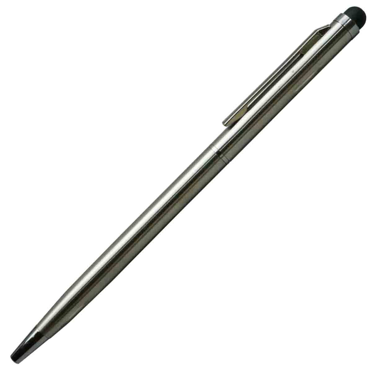 penhouse.in M01SS Silver Color Body and Cap Twist Ball Pen with personalized name SKU 19486