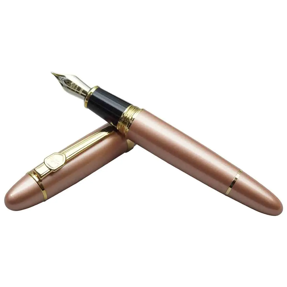 Jinhao 159 Light Pink Golor Body and Cap Convertoer Type Fountain Pen  with Dual Tone Medium Nib SKU 19631