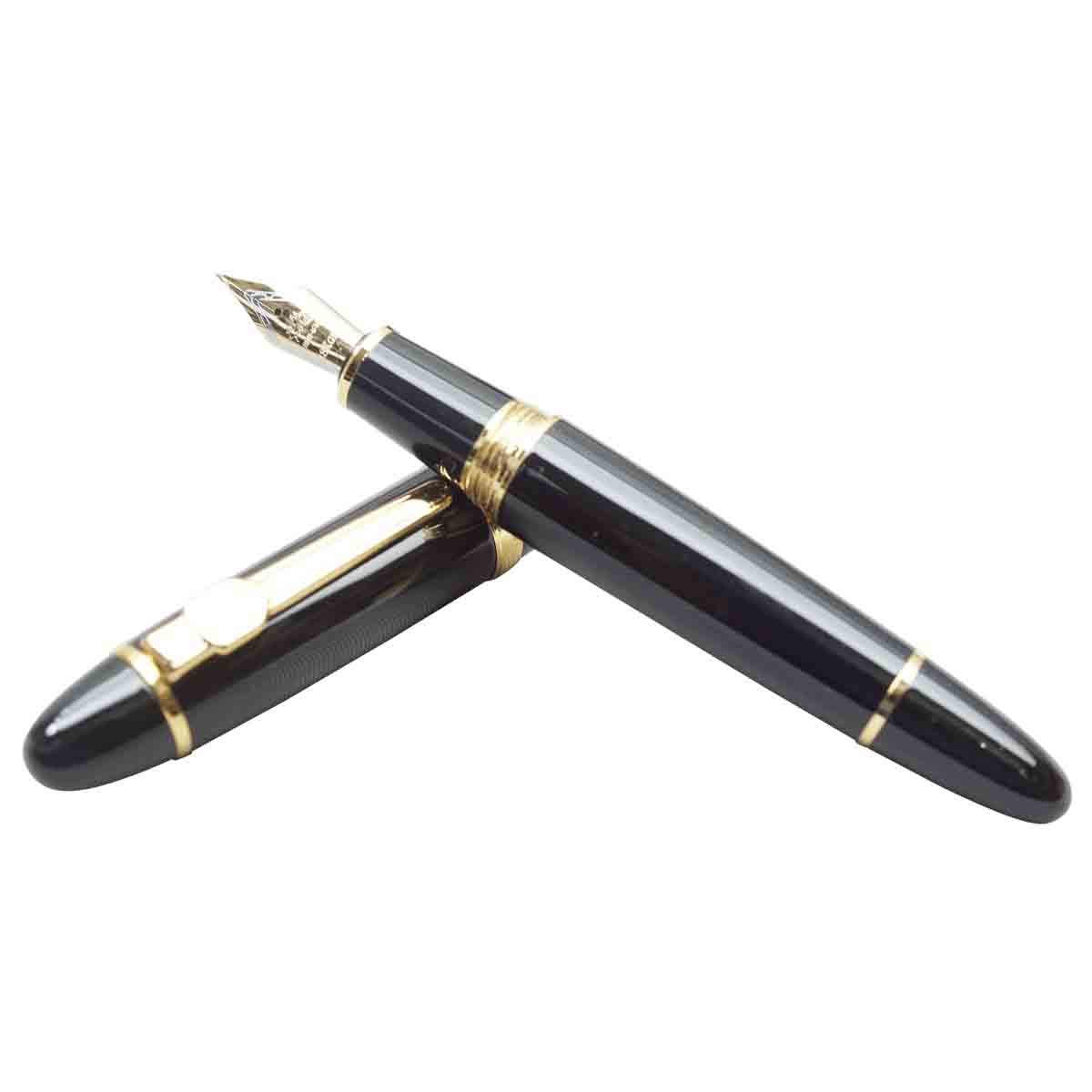 Jinhao 159 - Black  Golor Body and Cap Convertoer Type Fountain Pen with No.35 Dual Tone Medium Nib SKU 19632