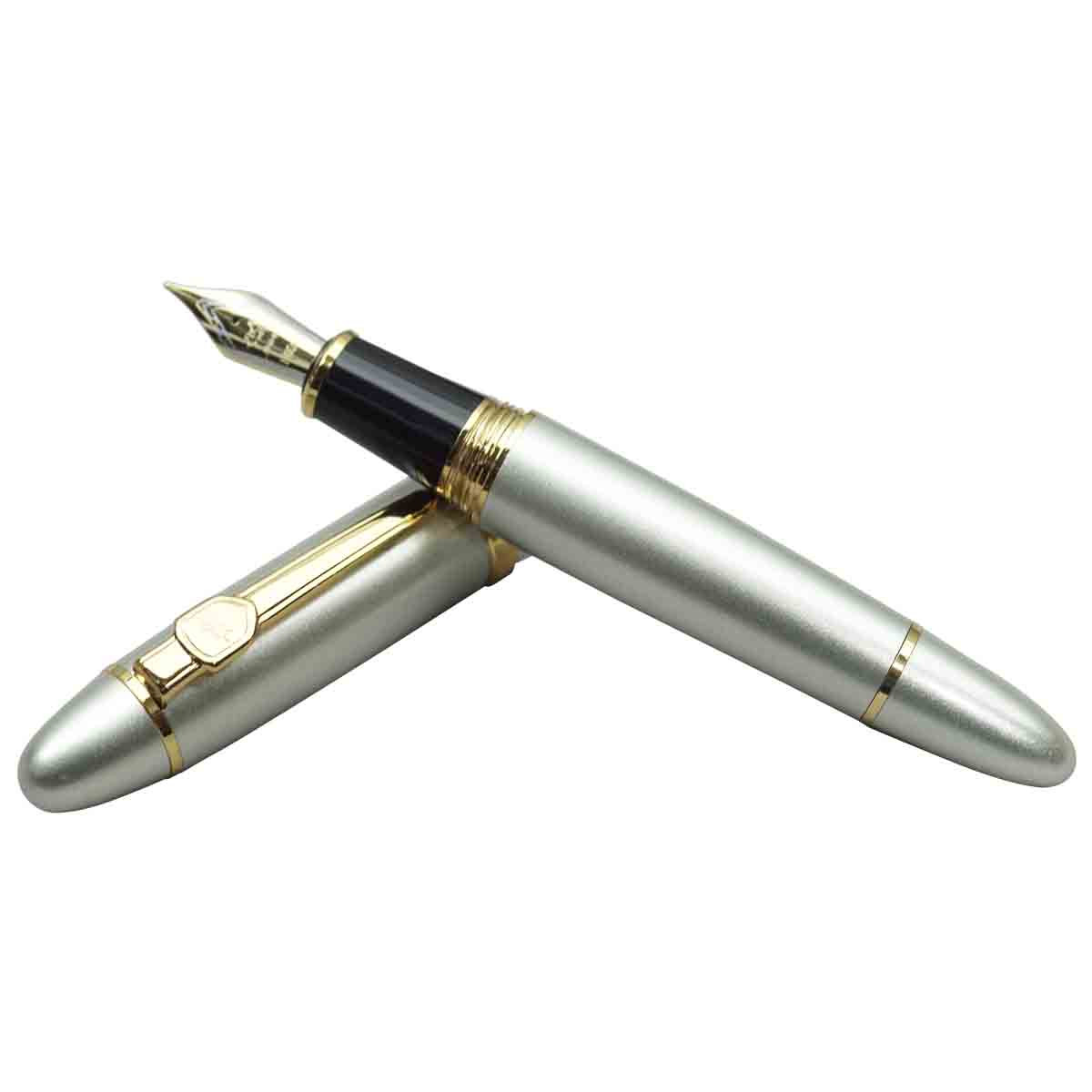 Jinhao 159 - Grey Golor Body and Cap Convertoer Type Fountain Pen with No.35 Dual Tone Medium Nib SKU 19633