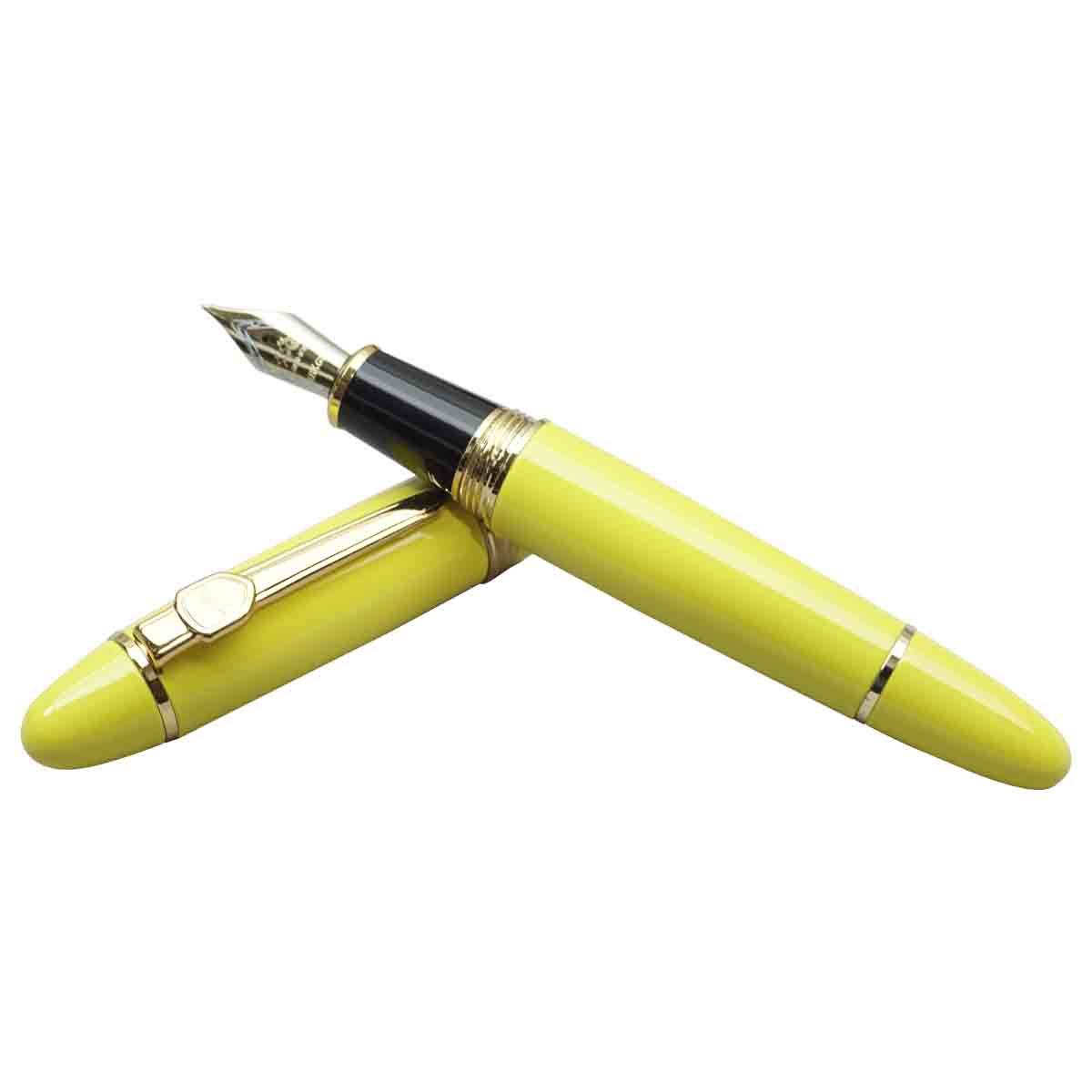 Jinhao 159 - Yellow Golor Body and Cap Convertoer Type Fountain Pen with No.35 Dual Tone Medium Nib SKU 19635
