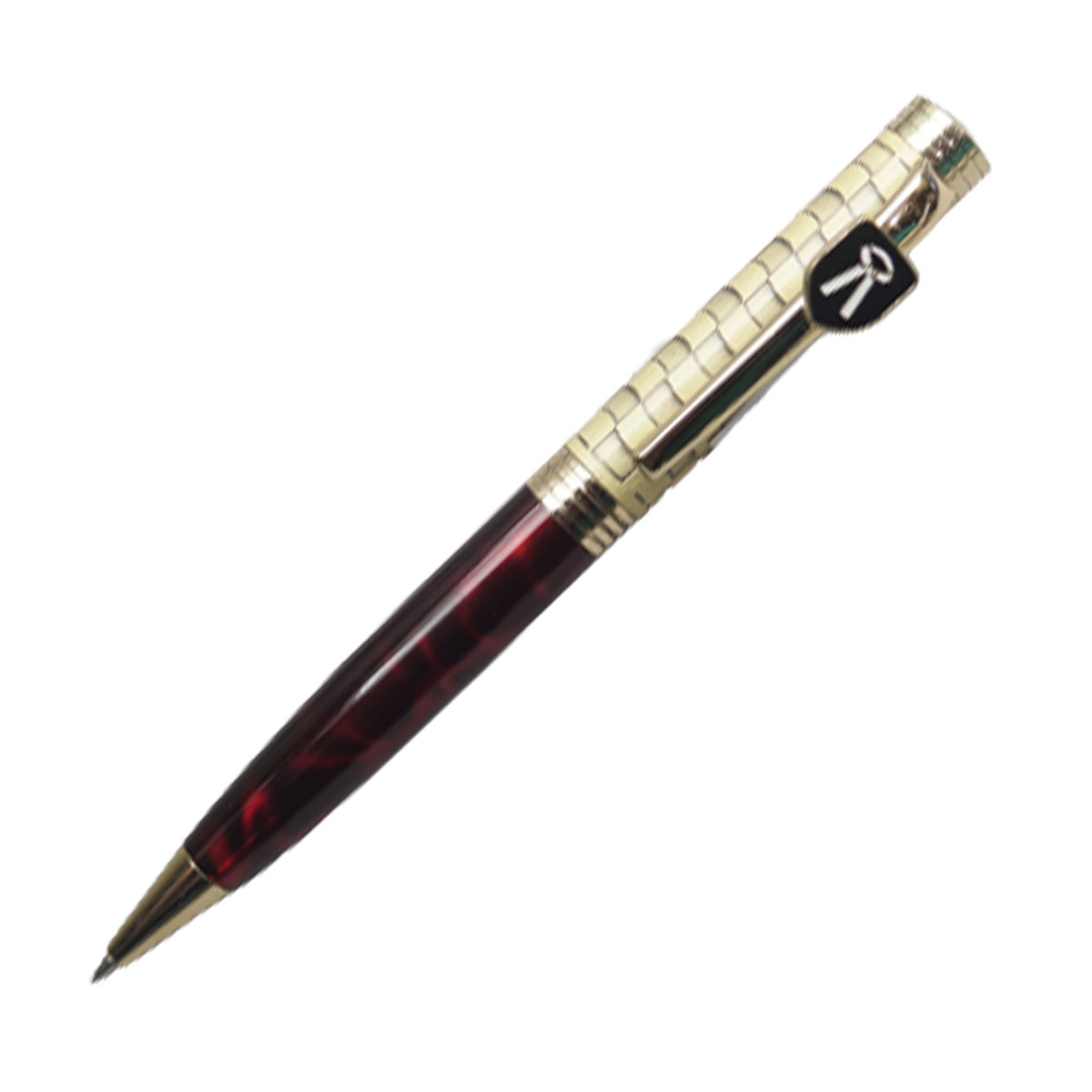 penhouse.in Marrown Color Designed Body With Gold Color  Check Design Cap With Advocate Symbol On Clip Fine Tip Ball Pen SKU 19778