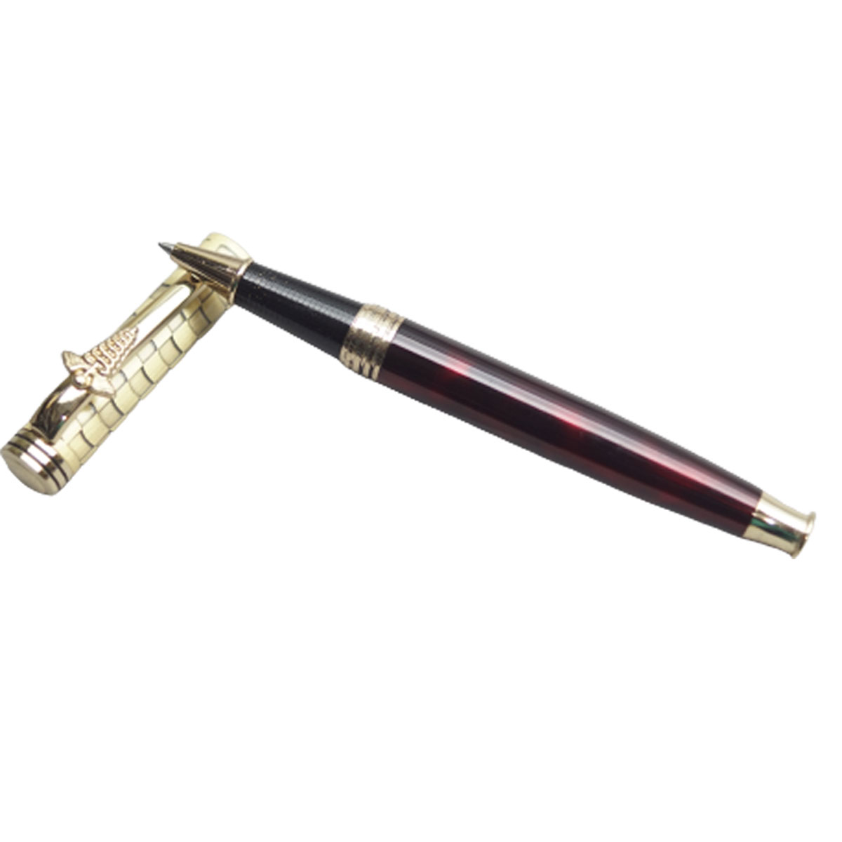 penhouse.in Marrown Color Body And Designed Gold Cap  With Doctor  Symbol On Clip  Roller  Ball Pen SKU 19796