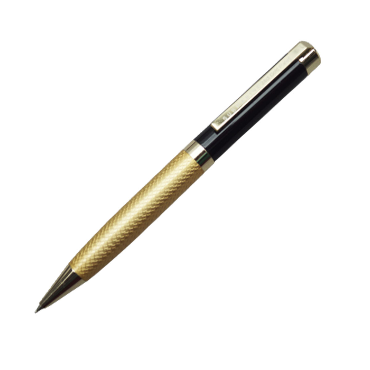 Submarine 880  Gold Body Design With Black Cap And Gold Clip Fine Tip Twist Ball Pen SKU 19851