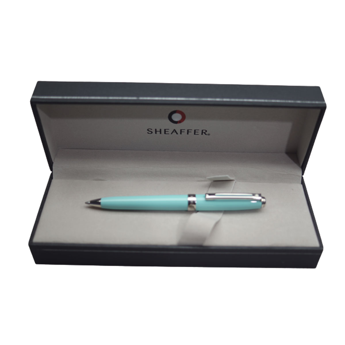 Sheaffer 9806 Prelude Mini Blue Color With Chrome Plate Trim Medium Tip Twist Type Ball Pen SKU 19906