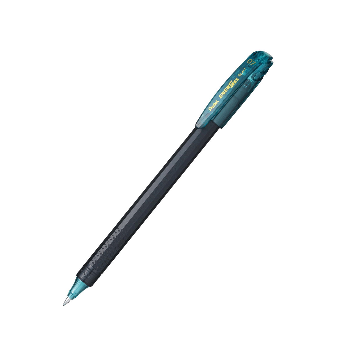 Pentel Energel  Turquoise Blue Writing With Black Color Body 0.7 Tip Gel Pen SKU 19983