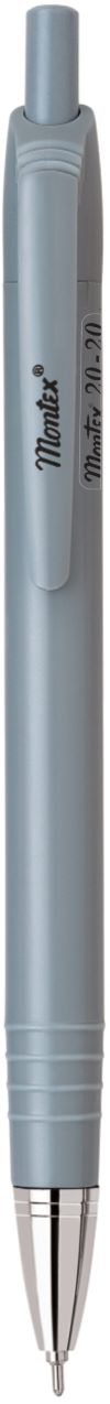 Montex 20-20 Grey Color Body With Fine Tip Click type Ball Pen SKU 20965