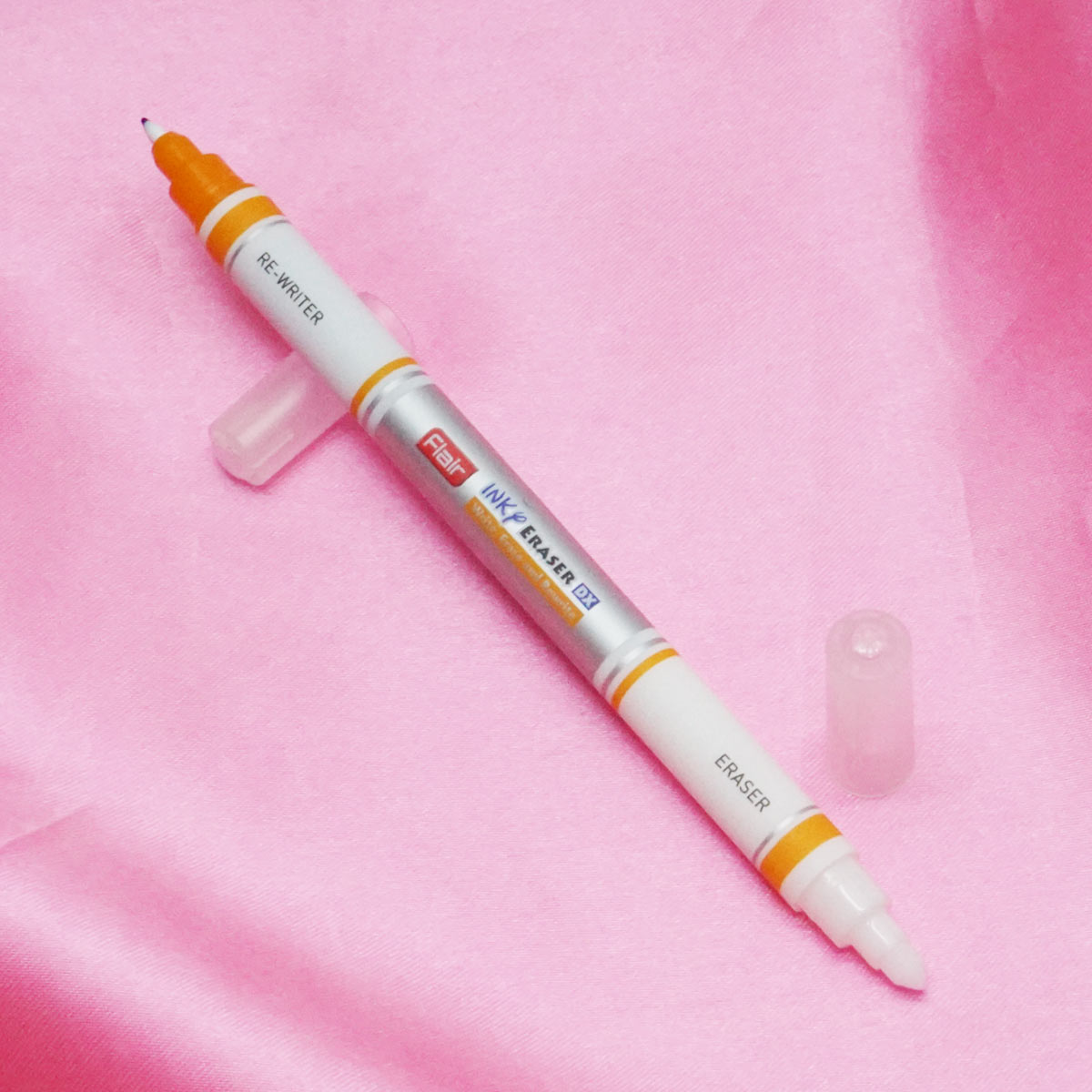 Flair Eraser Orange Color Design Body Write,Erase and Rewrite Pelikan Pen Type Eraser Pen SKU 20071