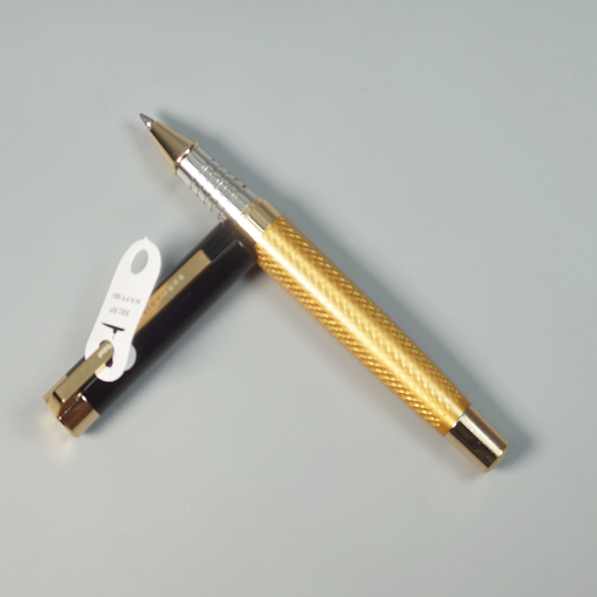 Submarine 880  Gold Body Design With Black Cap And Gold Clip Fine Roller Ball Pen SKU 20091