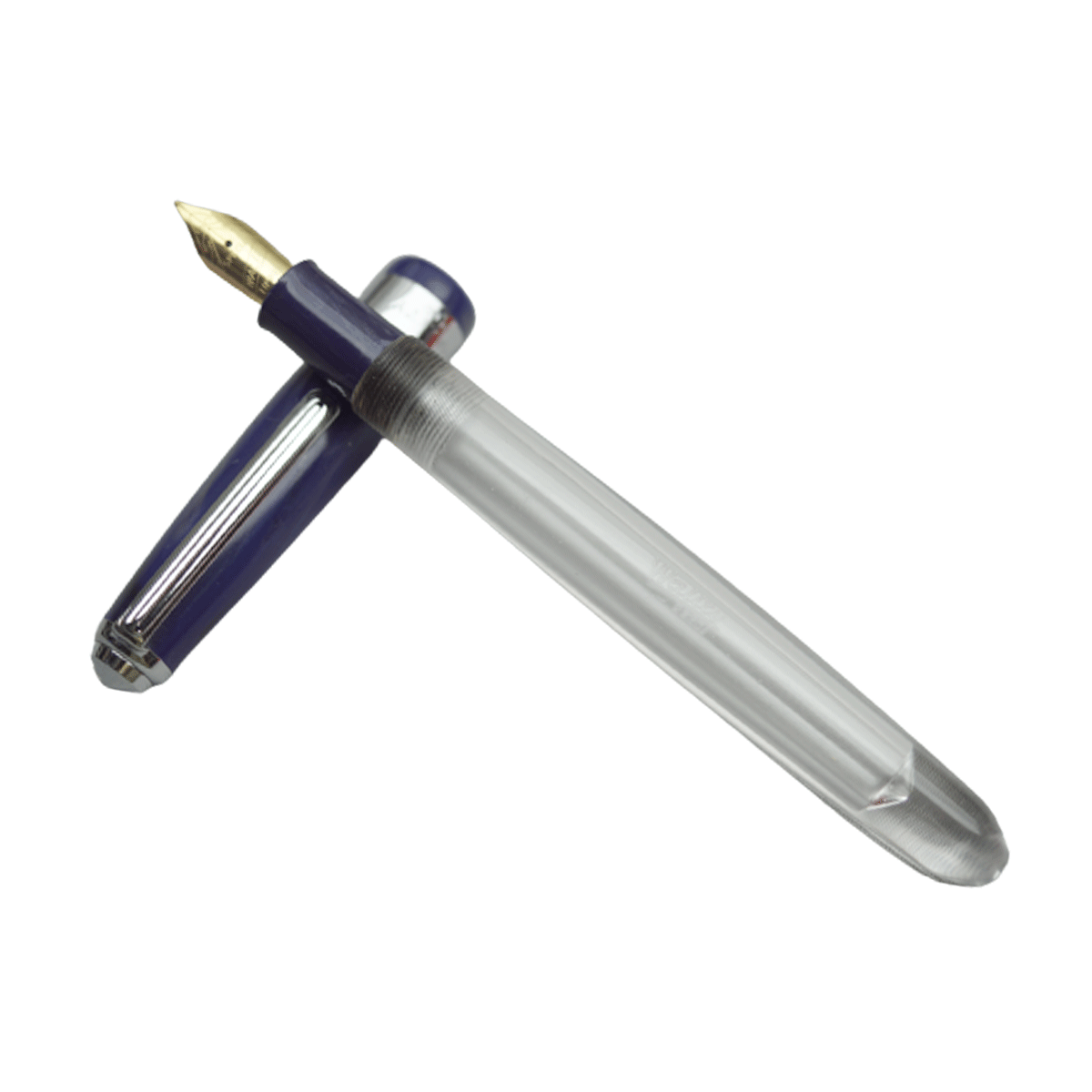 Wality 69T Dark Blue Color Cap With Transparent Body Silver Trim Fine