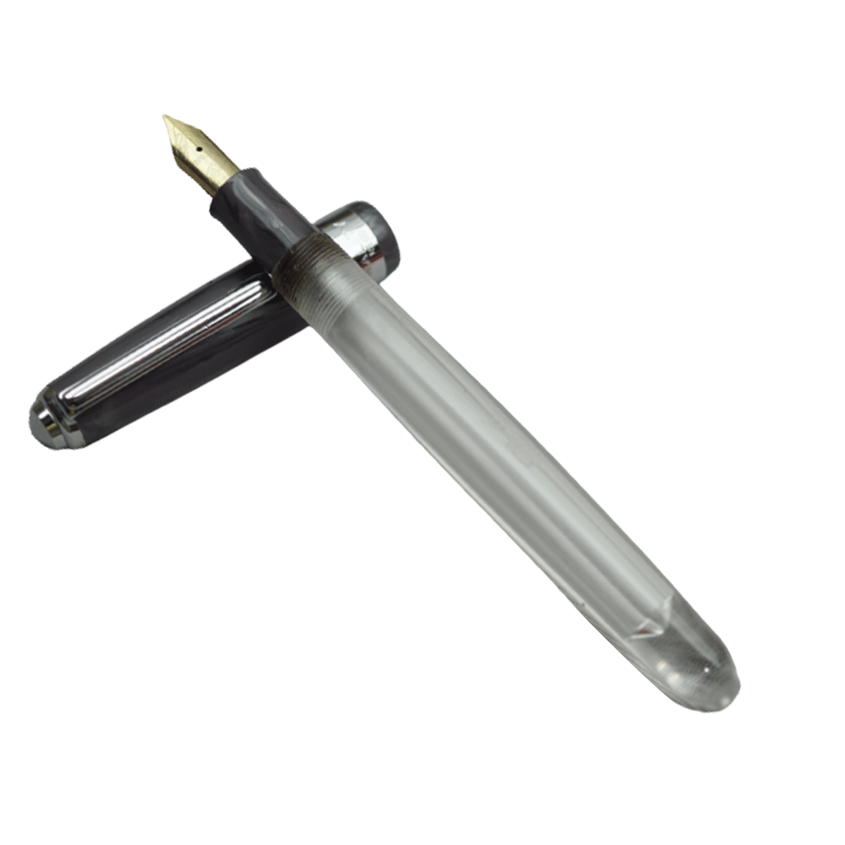 Wality 69T Light Grey Color Cap With Transparent Body Silver Trim Fine