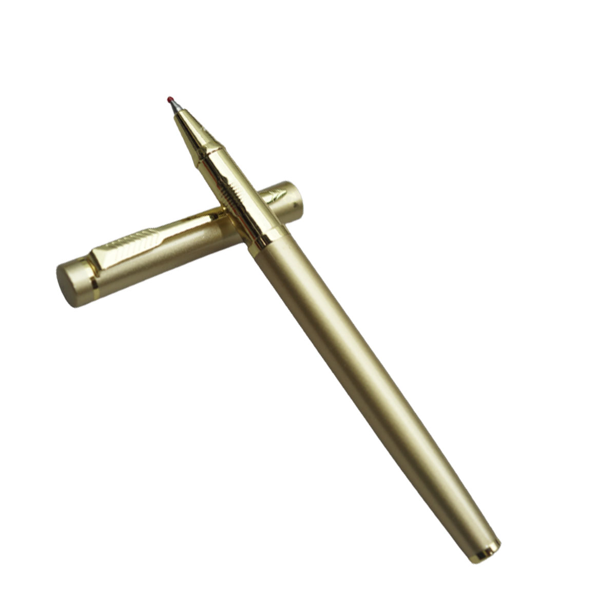 Luoshi 3119 Slim Full Gold Color Body With Medium Tip Roller Ball Pen SKU 20151