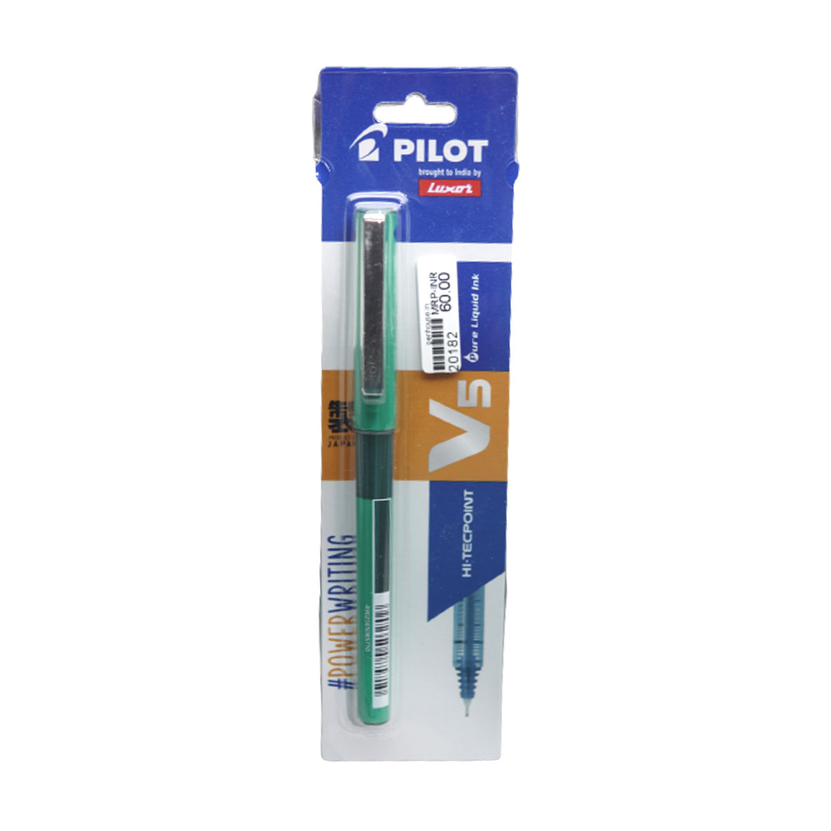 Pilot V5 Hitech Point Green Color Liquid Ink Gel Pen SKU 20182