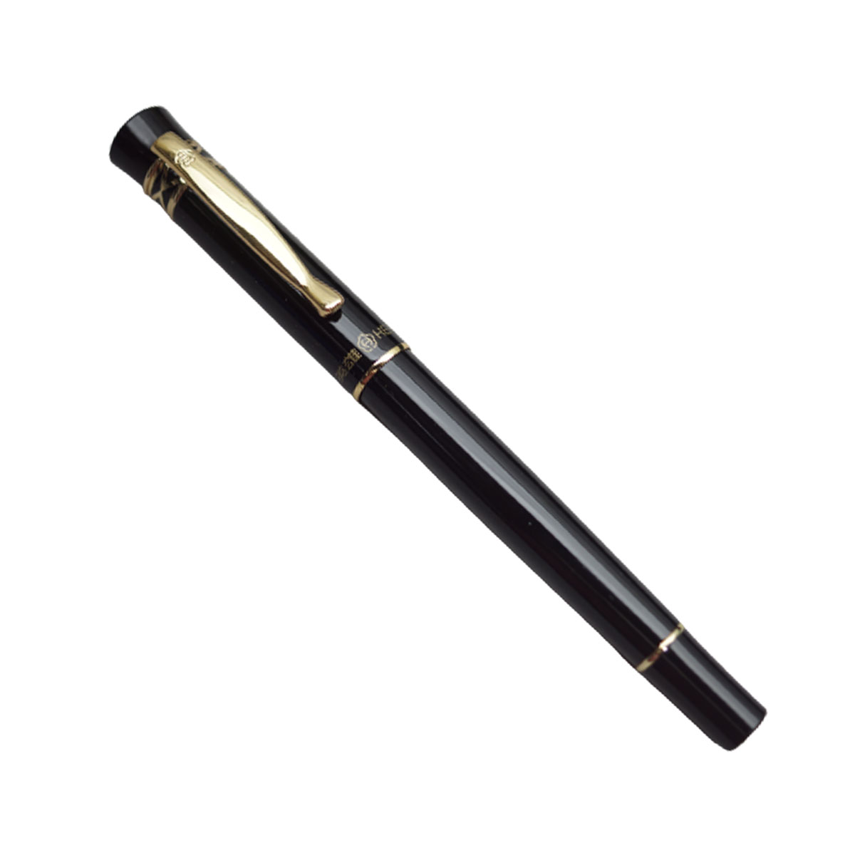 Hero 375 Black Body Fine Dual tone nib Gold Trims Converter Type Fountain Pen SKU 20223