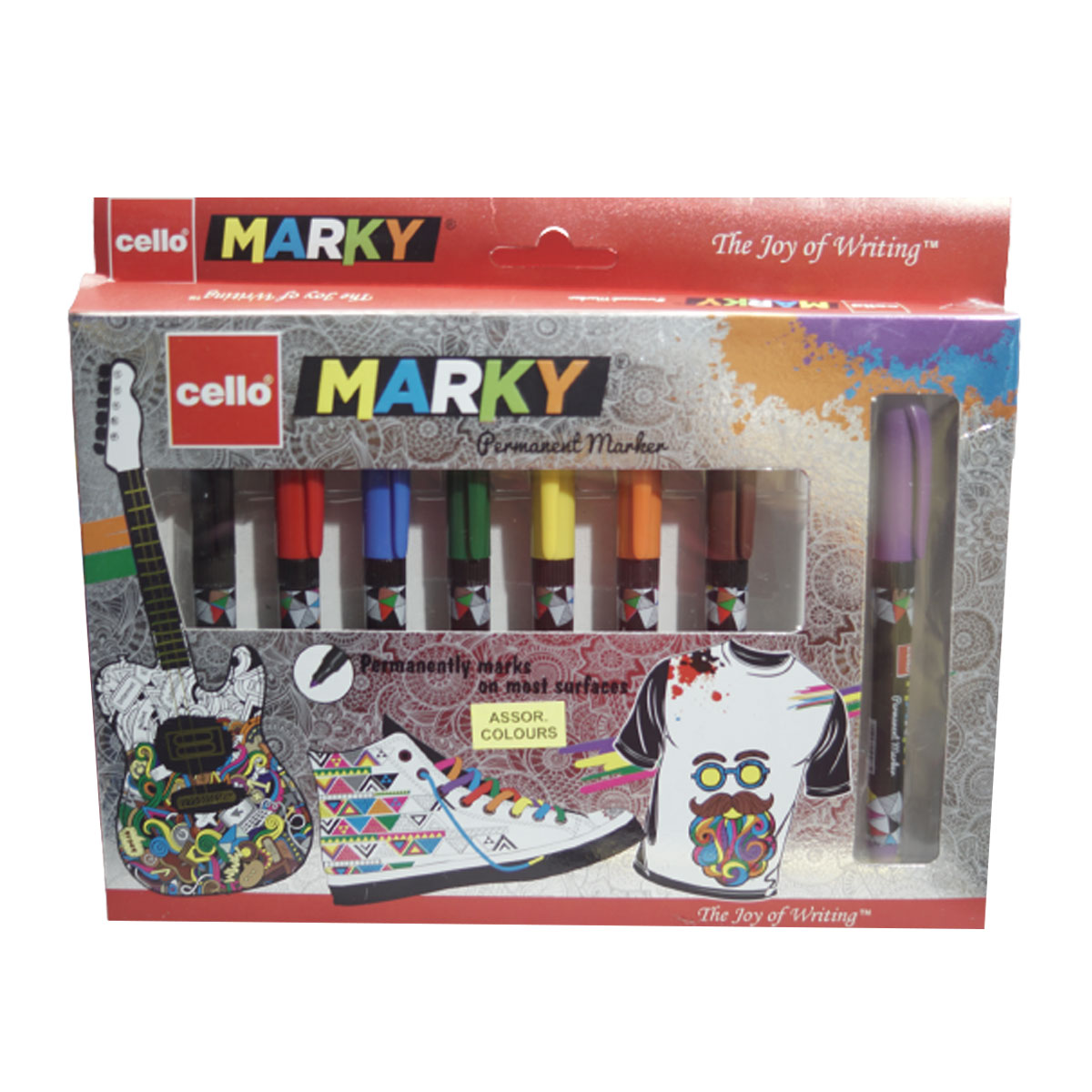 Cello Marky Assorted With 8 Different Color Permanent Marker SKU 20292