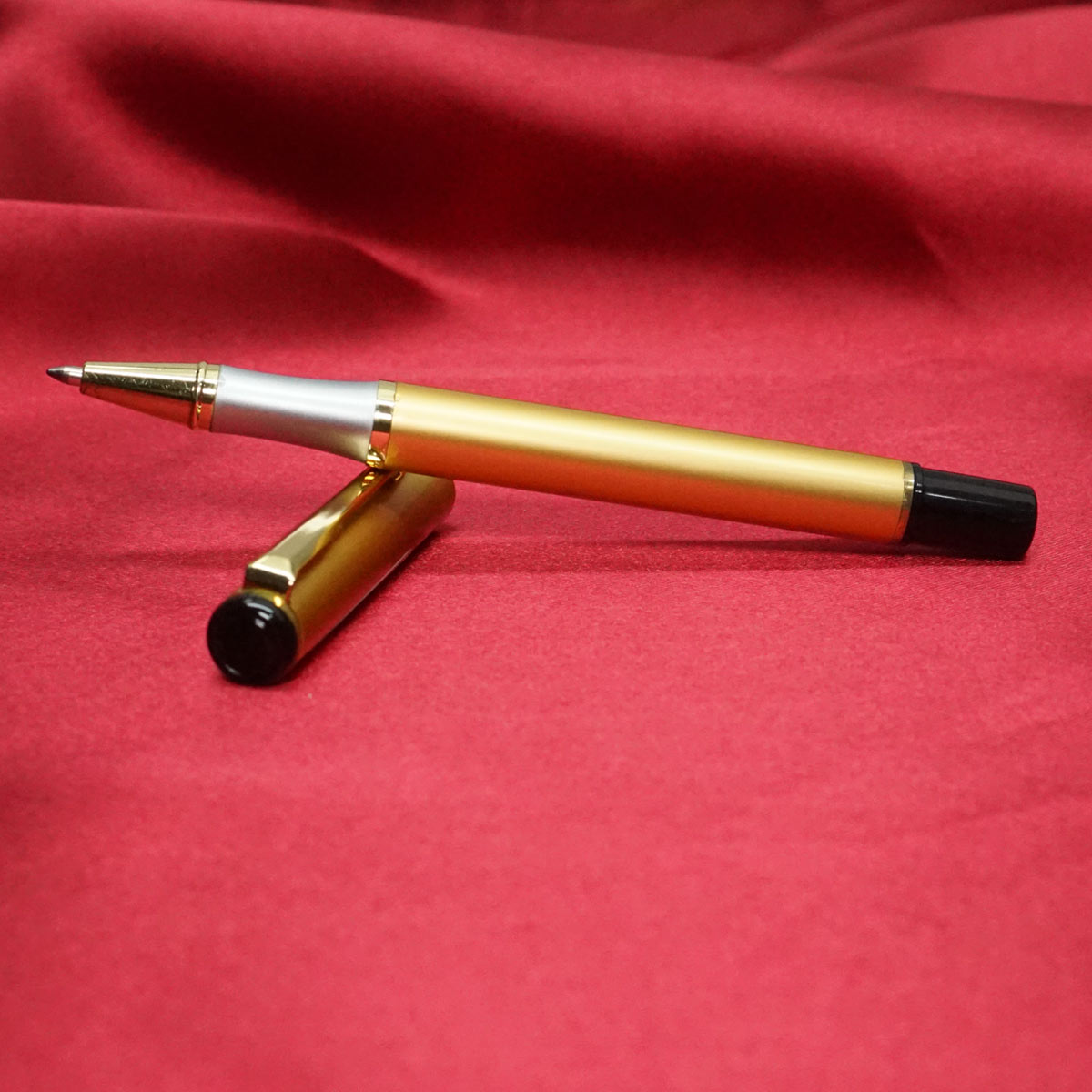 penhouse.in  Orange Gold Color Body and Cap Medium Tip  Roller Ball Pen SKU 20690