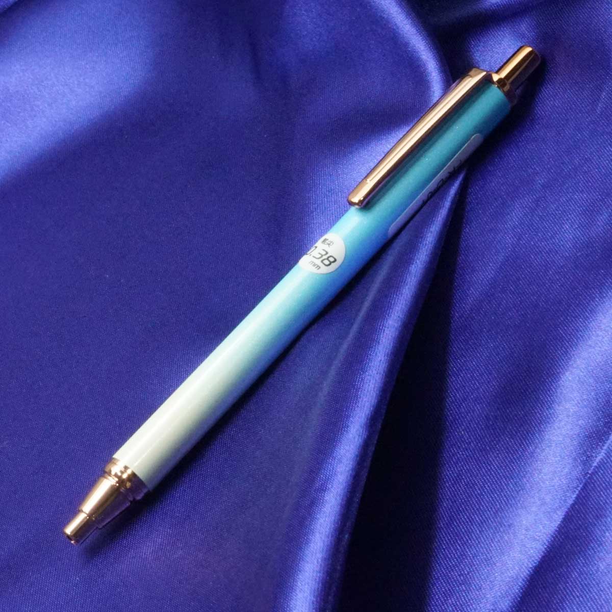 Luoshi 0.38mm Light Blue and Green marble finish Click Type Fine Tip