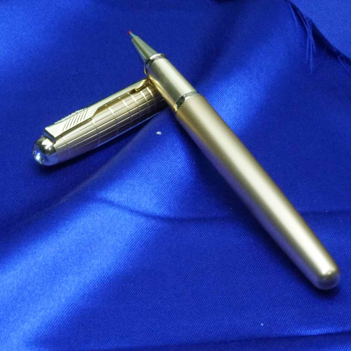 Sail Star Gold Cap and Body Medium Tip Roller Ball Pen SKU 20748