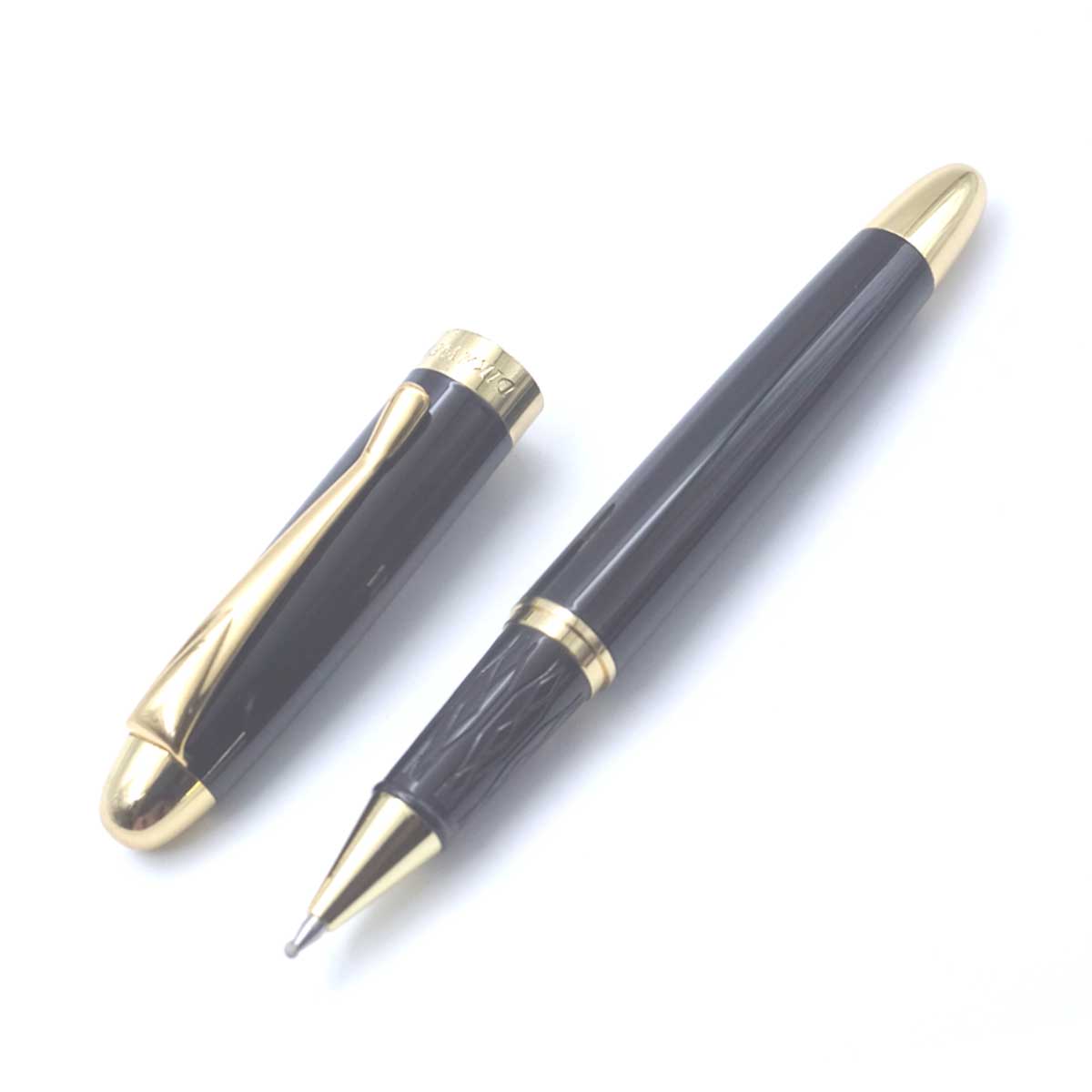 Dikawen 8011 Black Color Body Gold Clip Fine Tip Cap Type Roller Ball Pen  SKU 20820