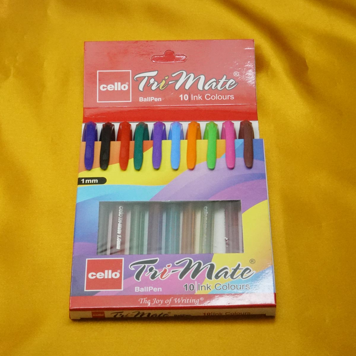 Cello Tri - Mate Assorted Color Writing 1mm Tip 10  Ball Pen Set SKU 20855
