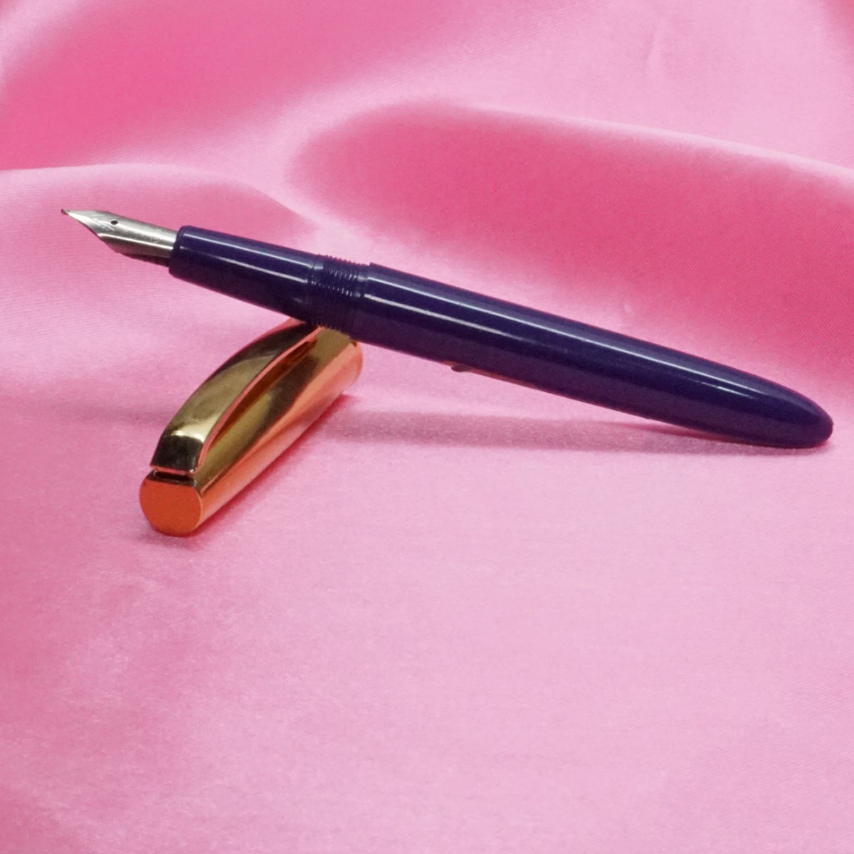 Bril B1 Violet Color Body Gold Color Cap No.5 SSF Folded Nib Eye