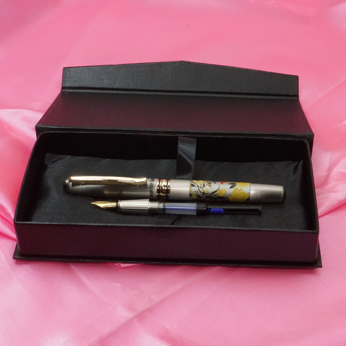 Picasso Parri Signature NST Flower crafted body Fountain Pen and Roller Ball Interchangable Pen Set SKU 20946