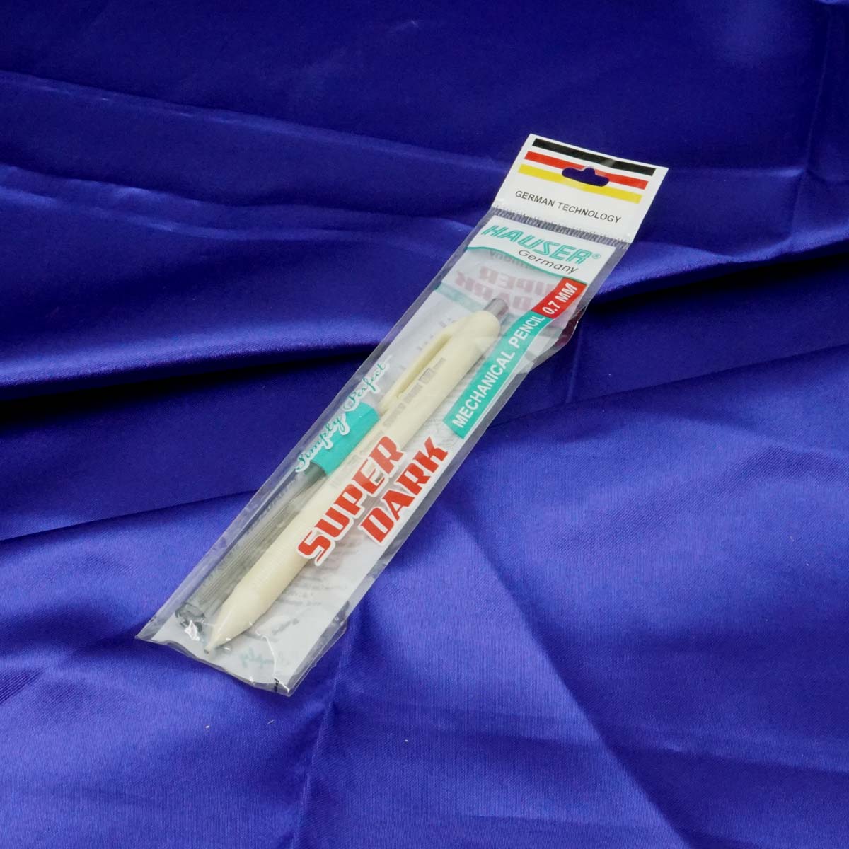 Hauser Super Dark 0.7mm Yellow Color Body With One Led Box Pencil Set SKU 20992
