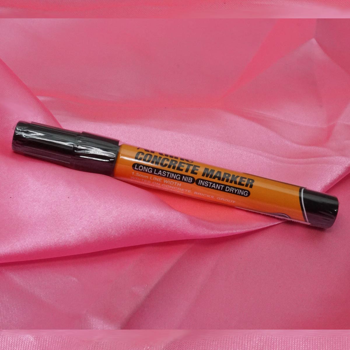 Artline Concrete Marker Orange Color Body Black Writing Instant Drying Long Lasting Nib With 1.5mm Line Width SKU 21036