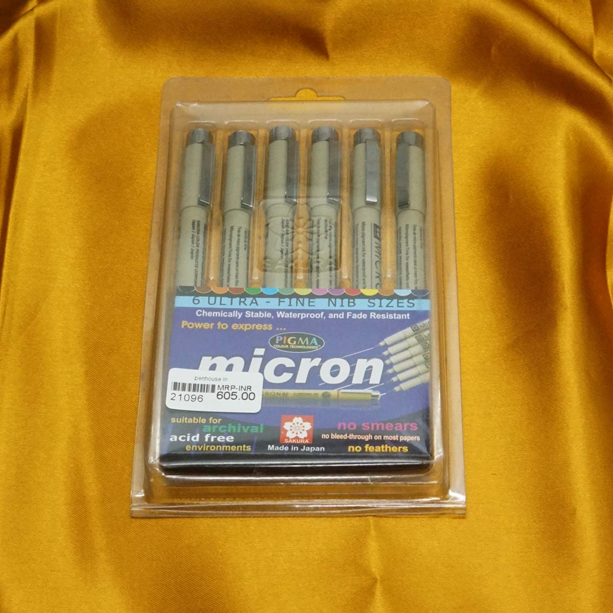 Pigma Micron 6 Ultra Fine Nib Sizes Set SKU 21096