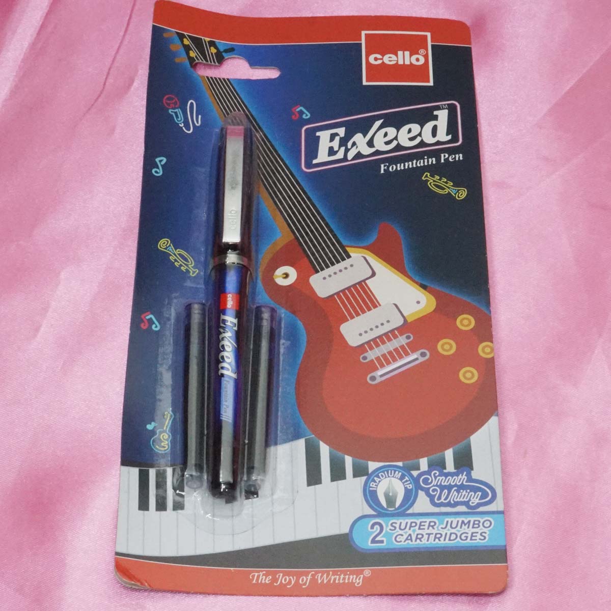 Cello Exceed Blue Color Body Designed With Medium Nib Catridge Fountain  Pen SKU 21187