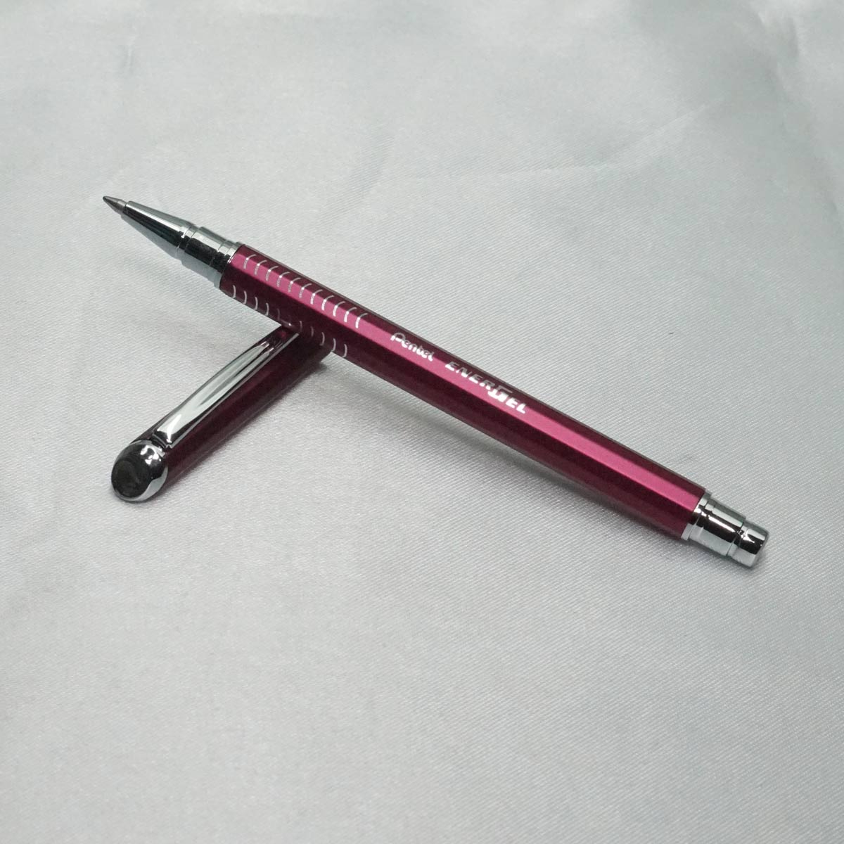 Pentel Energel Pink Color Body Wit 0.7mm Tip Cap Type Gel Pen SKU 21234