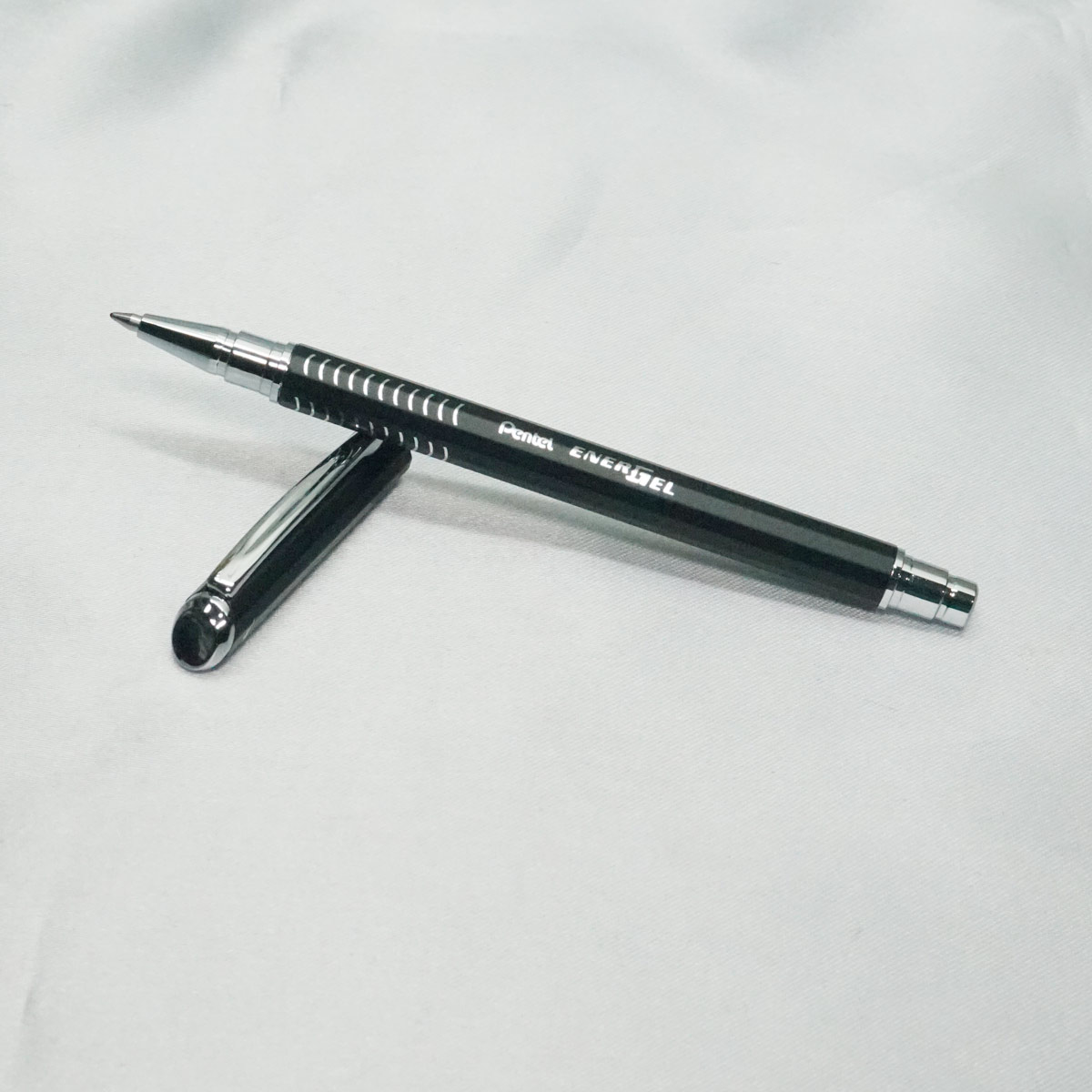 Pentel Energel Black Color Body Wit 0.7mm Tip Black Writing Cap Type Gel Pen SKU 21235