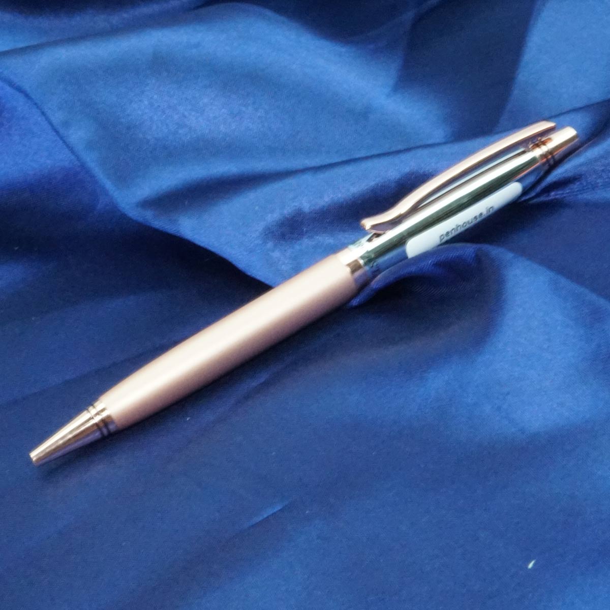 Picasso Parri Vista Mat Copper Color Body With Silver Cap Copper Trim Fine Tip Twist Type Ball Pen SKU 21276